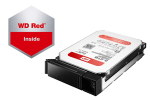 WD社のNAS用に設計された熱・振動に強いハードディスク「WD Red」を採用