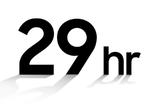 イヤホン単体で8時間、ケース併用で29時間使用