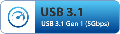 USB 3.1 Gen 1（5Gbps）