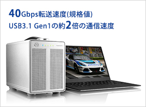 超高速Thunderbolt 3対応！