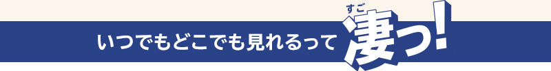 いつでもどこでも見れるって凄っ!