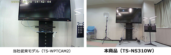 従来モデルとの画質・画角比較