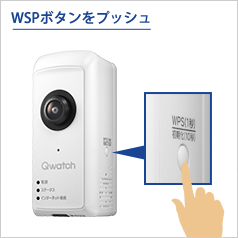 WPSボタンは本体背面にあります。