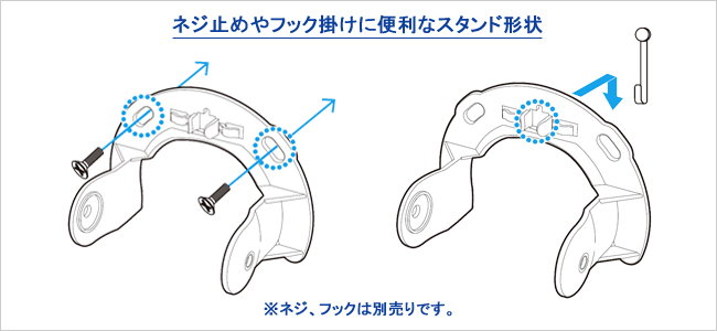 設置に便利なこだわりの専用スタンド