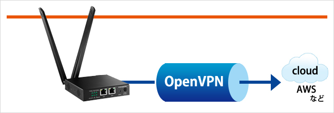 相互互換性が高いOpenVPNに対応