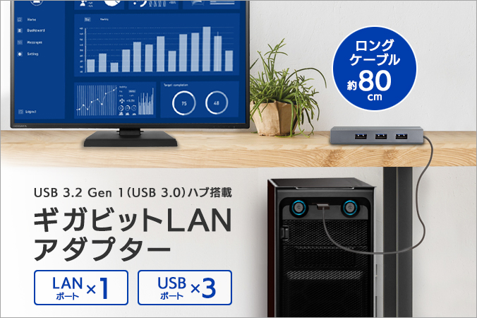 LANポート1つ＆USBポート3つを増設！