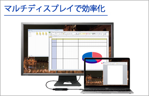 本商品にマウスなどのUSB入力装置を接続することで映像出力元のPCを操作可能。