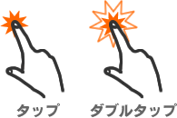 タップ・ダブルタップ
