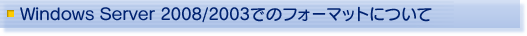Windows Server 2008/2003ł̃tH[}bgɂ