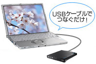 USBケーブルでつなぐだけ！