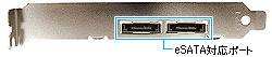 高速eSATAハードディスクを2台接続可能