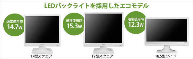 LEDバックライトを採用したエコモデル