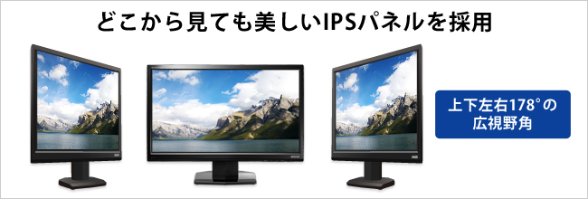 どこからみても美しいIPSパネルを採用した「LCD-MF234XPBR」