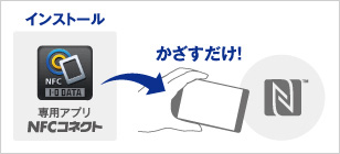 「NFCコネクト」操作図