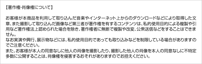 著作権・肖像権について