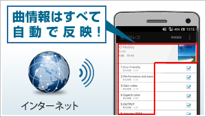 曲情報は自動で取得！