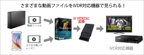 さまざまな動画をiVDR対応機器で見られる