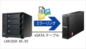 LAN DISK XR、XVシリーズのミラーリング