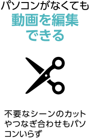 パソコンがなくても動画を編集できる