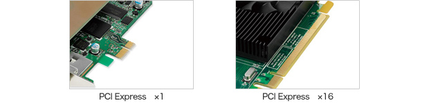 PCI Expressのインターフェース部分の写真