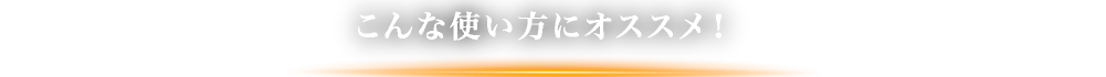 こんな使い方にオススメ！