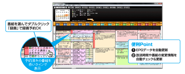 EPG予約画面