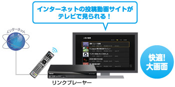 インターネットの投稿動画サイトがテレビで見られる！