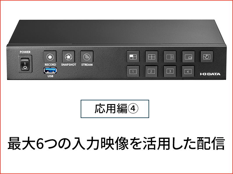 応用編④　最大6つの入力映像を活用した配信