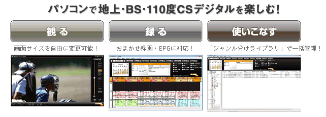 地上・BS・110度CSデジタルを楽しむ！