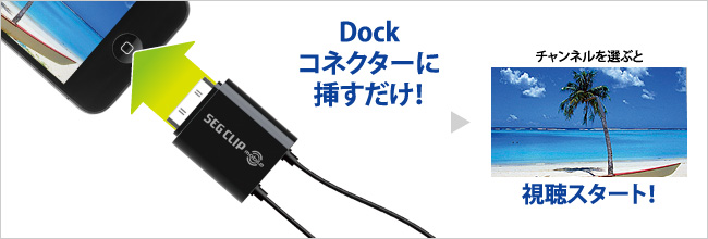 Dockコネクターに挿すだけ！