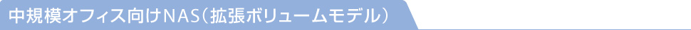 中規模オフィス向けNAS（拡張ボリュ—ムモデル）