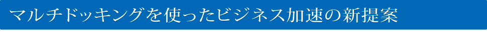 マルチドッキングを使ったビジネス加速の新提案