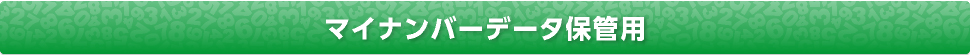 マイナンバーデータ保管用