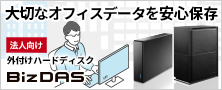 大切なオフィスデータを安心保存！法人向け外付けハードディスク「BizDAS」