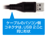 USB 2.0に接続してもそのまま使える