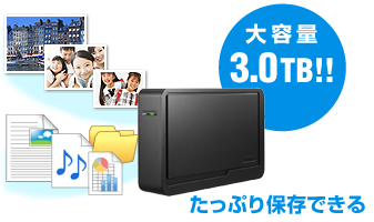 大容量の3.0TB！