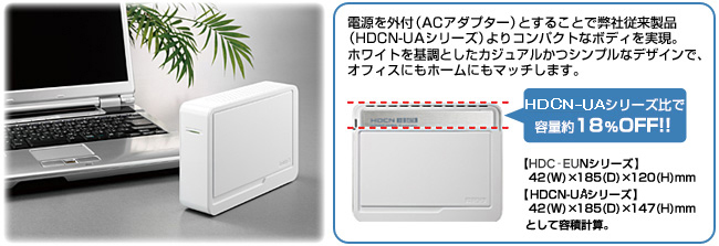 コンパクトでシンプルな純白のボディ