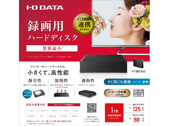 IO DATA外付けハードディスク　HDCZーUT 1TB