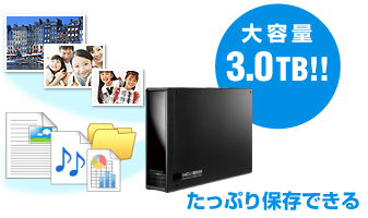 大容量の3.0TB！