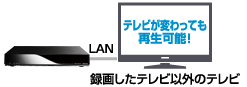 テレビが変わっても再生可能！