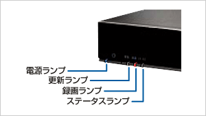 録画に最適な通知ランプを搭載