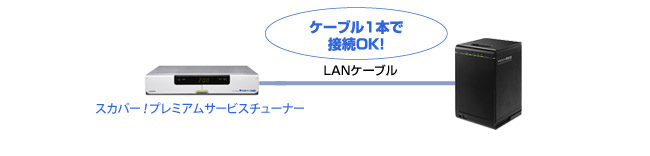 LANケーブル1本で接続OK！