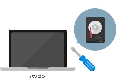 内蔵HDDはパソコンなどの機器の内部に取り付けて使用