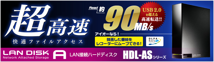 アイオーデータ　HDL-A2.0S LAN DISC ハードディスク