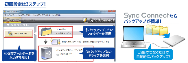 初回設定は3ステップ