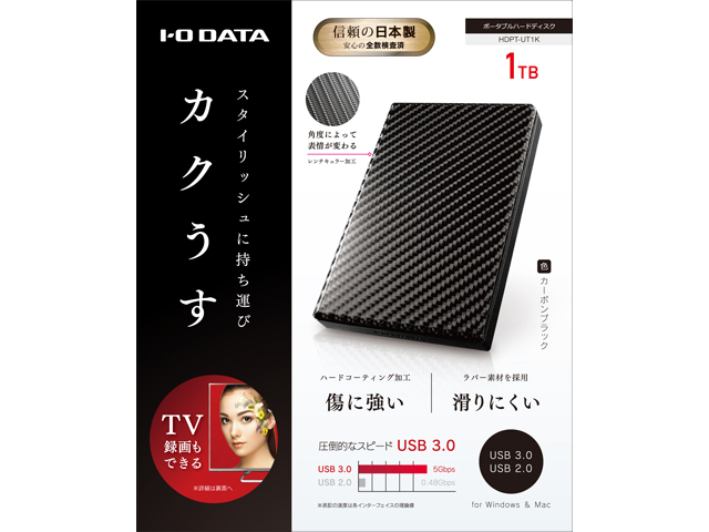 アイオーデータ機器新品未開封 アイオーデータ I・O DATA HDPT-UT1K USB3.0②