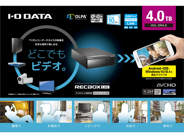 送料0円送料0円I-O DATA NAS 「RECBOX DR」 3TB テレビ録画ダビング DTCP 対応 トランスコード搭載 HVL-DR3.0  外付けハードディスク、ドライブ