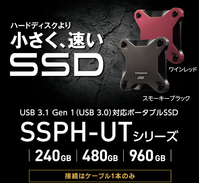 ハードディスクより小さく、速いSSD