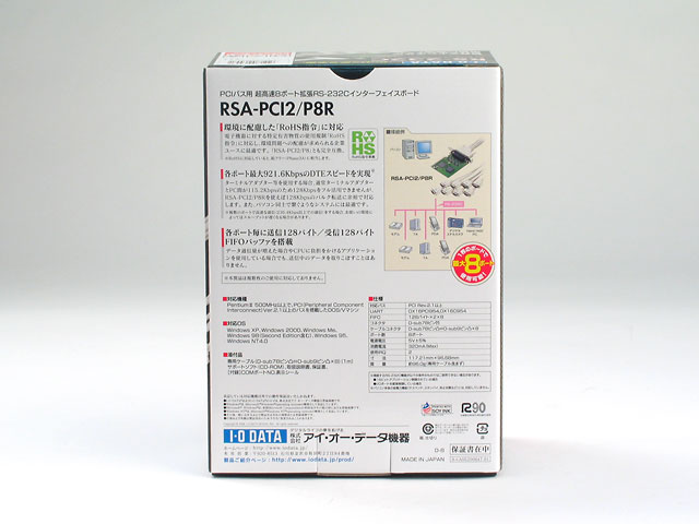 RSA-PCI2/P8シリーズ 仕様 | RS-232C | アイ・オー・データ機器