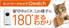 Qwatchなら留守中の「ネコ」の様子も180°まるわかり